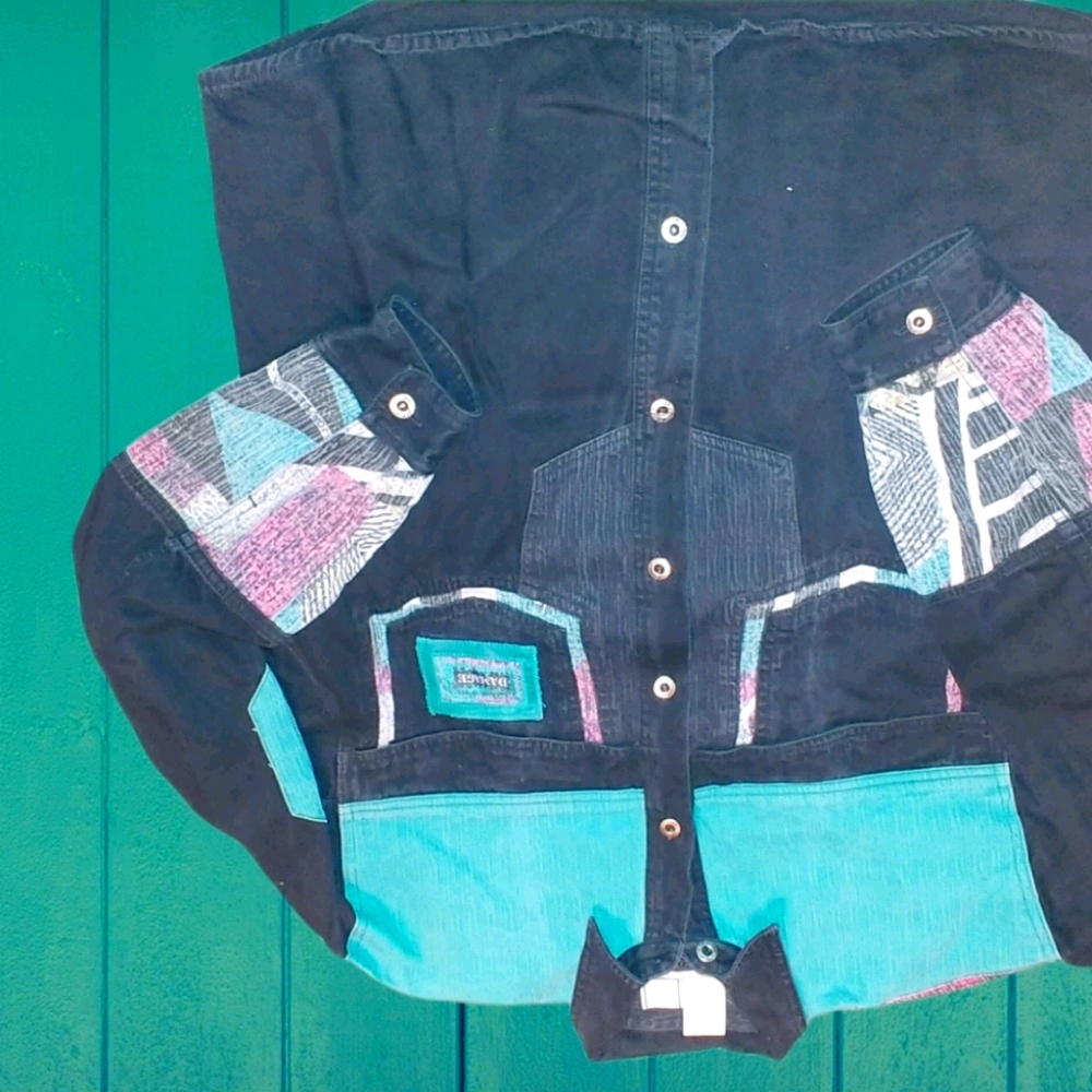 Extremely rare damage blue jean shirt size large